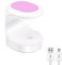ANGNYA Mini UV LED Nail Lamp - 16W Portable Nail Dryer,Fast Curing for Gel Polish/Builder/Glue Gels, Starters Home DIY & Salon Professional Use, Small Design UV LED Dryer Light (Purple)