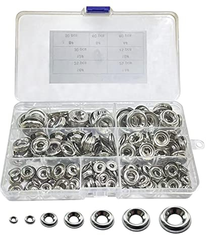 Countersunk Washers Stainless Finish washers #4#6#8#10#12#14#16 304 Stainless Cup Countersunk Finish Washer Finishing Cup Washer Assortment Set 295pcs
