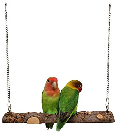 Dilireba Sitzstangen Vögel, Vögel Sitzstangen aus Naturholz, Vogelspielzeug, Vogel Naturholz Zweige, Vogelschaukel, für Vogelkäfige, Papageien, Wellensittich, Kanarienvogel, Nymphensittich