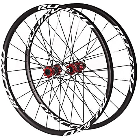 Generic MTB Laufradsatz 26 27,5 29 Bolt On Scheibenbremse Mountainbike Laufräder Carbon Nabe 24H Straight Pull Flachspeichen Fahrrad Laufrad, geeignet 7-11