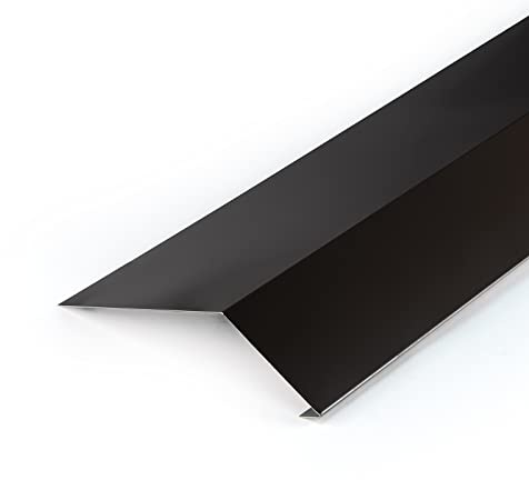 DQ-PP Inserto per grondaia, 5 m (5 x 1 m), colore marrone scuro, RAL 8019, 170 mm x 70 mm, lamiera per grondaie, grondaie in alluminio, per grondaie, grondaie, per ogni tipo di tetto, grigio marrone