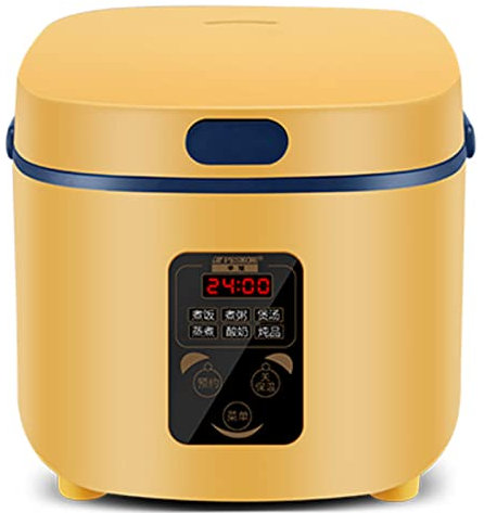 NIBHZ Microondas Arrocera 2L Olla de Fideos Microondas Apto para Alimentos Grado PP Microondas Olla a presión Cuchara Tapa Colador Antiadherente Vaporera Arrocera Olla de Comida,yellow-2L