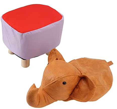HEEPDD Tierhocker, Ruhiger, Schöner Elefantenhocker für, für Schlafzimmer, für ältere Menschen, für Wohnzimmer, für Kindergarten (Orange)