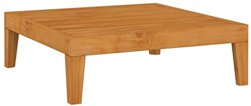 FIRBNUS Gartentisch 68,5x68,5x24 cm Akazie Massivholz Outdoor Beistelltisch Lounge Tisch Garten Beistelltisch