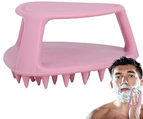 Bartwäscher für Männer | Gesichtswäscher Bartshampoo Silikonbürste | Weiche, ergonomische Allzweck-Bart-Shampoo-Bürste für die Haarwäsche, Kopfmassage, Gesicht