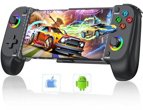 HELLCOOL Wireless Handy Controller, Handheld Smartphone Controller mit Hall Joysticks für Android/iphone, kompatibel mit Xbox Cloud/Steam Link/GeForce Now/MFi Apple Arcade