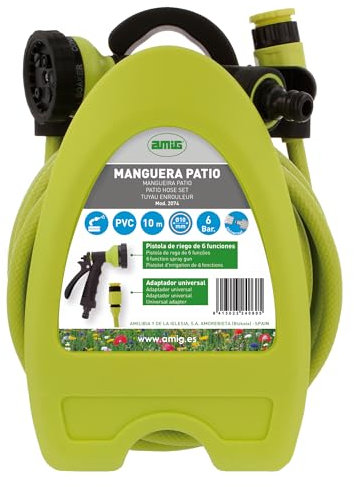 AMIG 24060 | Tuyau enrouleur 2074 | 10 m | PVC | Vert pistache