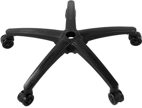 VEVOR Base Sostitutiva per Sedia da Ufficio, 710 mm, Universale per Scrivania Computer, Capacità Carico Statico 1134 kg, 5 Rotelle, Piedini Rinforzati, Nera