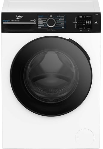 Beko BM3WFU31041R Waschvollautomat, Waschmaschine, 10 kg, EnergySpin, Schleuderwahl 1400 U/min, SteamCure Dampffunktion, allergikergeeignet, AquaWave Schontrommel, Weiß