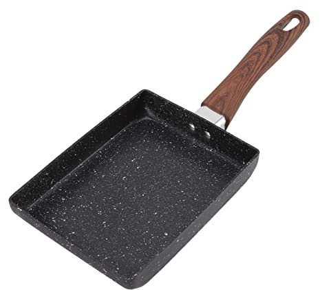 Gsycle Sartén para tortilla japonesa de aluminio, sartén cuadrada antiadherente Tamagoyaki, sartén para huevos, sartén cuadrada, sartén para rollo de huevo, tortillas para cocina