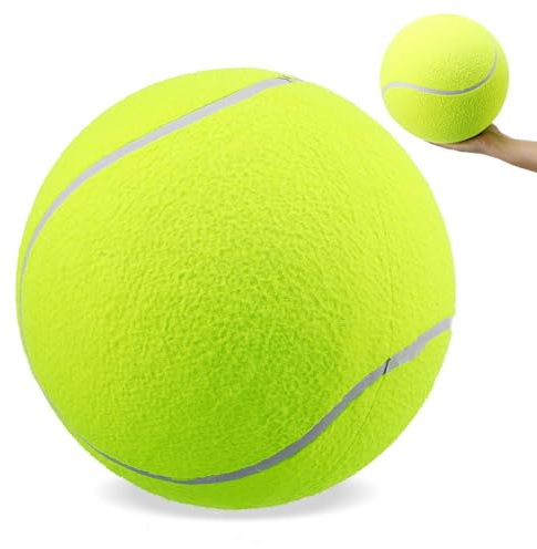 BESPORTBLE Riesiger Tennisball 9.5 Zoll Hundespielzeug UnzerstöRbar FüR GroßE Hunde Outdoor Interaktiver Ball FüR Spiel Und Training