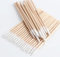 200 bastoncillos de algodón puntiagudos de madera de 7 cm para tatuaje, cejas, belleza, maquillaje, uñas (bambú)