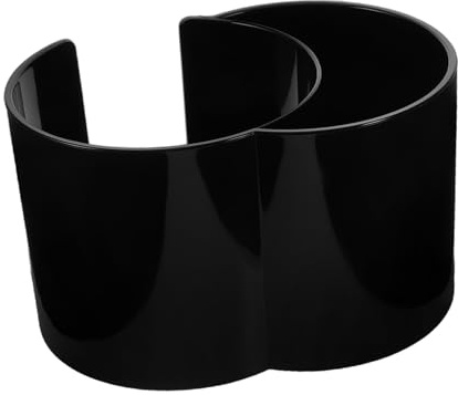 FRCOLOR Doppelkammer Organizer für Wattepads, Kunststoff, 1 Stück, Schwarz | Wattepad Behälter, Wattestäbchenhalter, Aufbewahrungsbox für Hautpflegeprodukte, Bad Behälter Ohrstäbchen Schwarzer