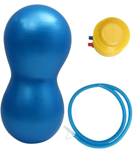 GALPADA PVC Yoga Erdnussball Mit Pumpe Dicker Gymnastikball Für Pilates Balance-Training Und Physiotherapie Zuhause Fitnessstudio rutschfest Stabil Ergonomisch Vielseitig Einsetzbar
