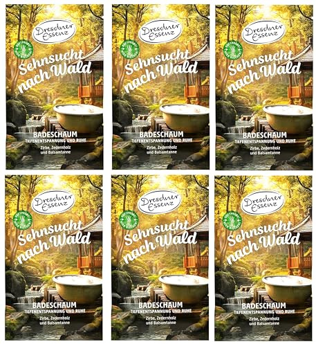 6er Pack Dresdner Essenz Badeschaum Sehnsucht nach Wald 6 x 60g