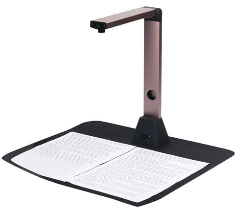 Escáner Portátil, Escáner de Libros y Documentos Escaner HD de 16 MP, Capacidad OCR Inteligente Tamaño Máximo de Captura A3 Compatible con MacOS y Windows