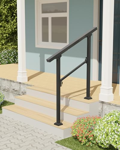 Treppengeländer mit Handlauf, 102 cm, 1 Pfosten, für Innen und Außen, Balkon und Brüstung