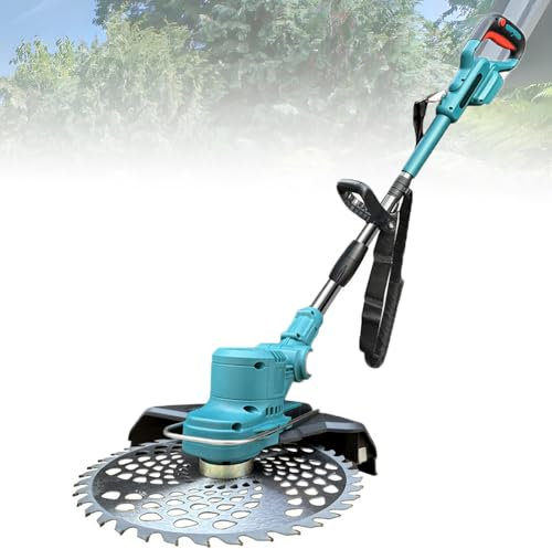 Tagliabordi elettrico e tagliabordi, motore brushless da 1600 W, strumento per prato senza fili con lama e filo per la manutenzione senza sforzo del cortile e del giardino