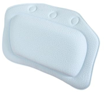 Zymoplas Cojín para bañera y Cuello de Ducha, Elegante y Multifuncional, Impermeable y fácil de Instalar, Almohada baño SPA PVC cómoda, Azul Claro