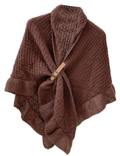 Elegante Poncho Scialle Caldo Aperto Frontale Avvolgere Per Le Donne Morbido Caldo Elegante Sciarpa Oversize Poncho Lavorato A Maglia Per Le Donne Degli Uomini Poncho Da Viaggio Uomo