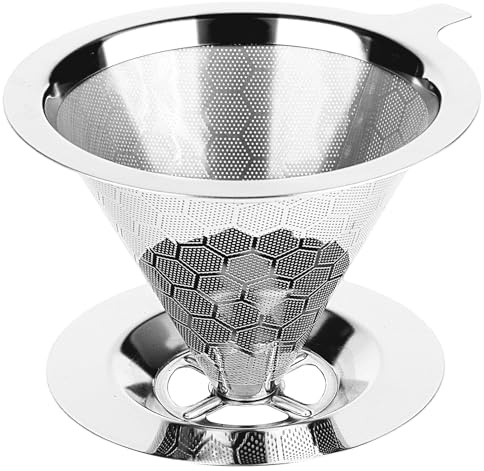 BEOAYADY Pour over Coffee Maker, Reusable Metal Coffee Filter, Single Cup Pour over, Stainless Steel