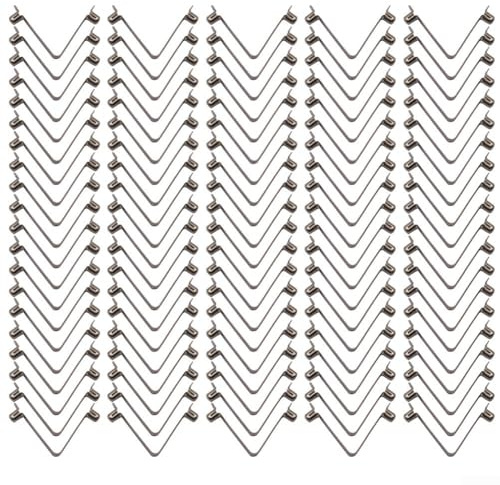 Yhenlovtt 100 Stück Federclip-Verriegelungsstifte, 6 mm, Stahl, Doppelknopf-Schnappverschluss für Zeltstange für Kajak-Paddel, Teleskoprohr, Paddelboard, Fitness