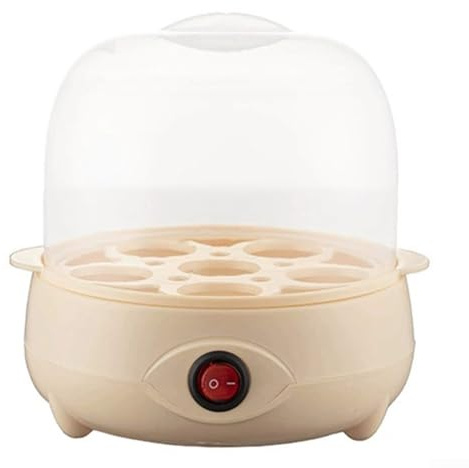 Cuiseur vapeur pour œufs de petit-déjeuner avec arrêt automatique de sécurité et anti-brûlure à sec, taille compacte pour comptoirs de cuisine et vapeurs jusqu'à 15 œufs en 3 couches (jaune-1)