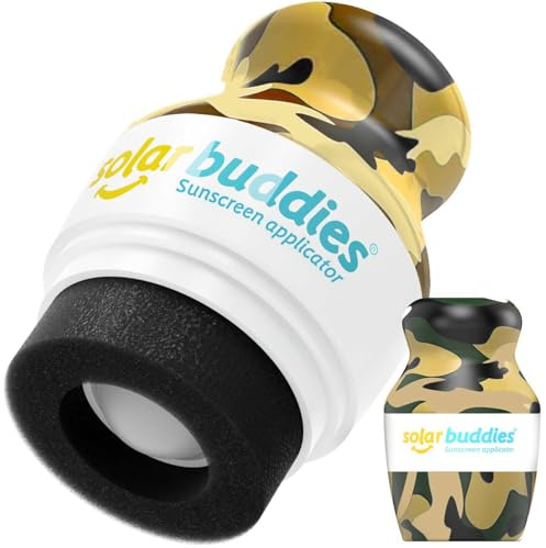 Solar Buddies Solkrämsapplikator – Camo (Singel) – Påfyllningsbar Roll-On med Svamp för Solkräm & Lotion för Barn, Vuxna & Familj – Rymmer 100 ml – Perfekt för Resor