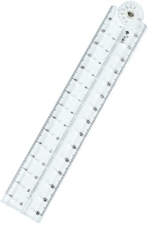 Regla plegable transparente, herramienta de medición recta para dibujo de matemáticas, para estudiantes, profesores, longitud de medición de 0 a 30 cm, regla flexible