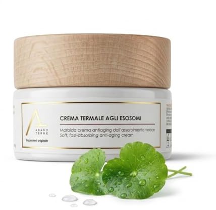50ml Crema Viso Antirughe Idratante Esosomi Centella Asiatica e Acido Ialuronico BIO - Rigenerante Notte e Giorno con Staminali di Mela - Rimpolpante Rughe Profonde Pelli Mature Donna e Uomo
