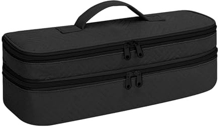 Genérico Para Secador De Aire - Estuche De Transporte Para Secador De Pelo De Doble Capa De 39,5 X 13 X 12,5 Cm | Organizadora De Viaje Para Herramientas, Planchas, Alisadores, Rizadores Y Accesori