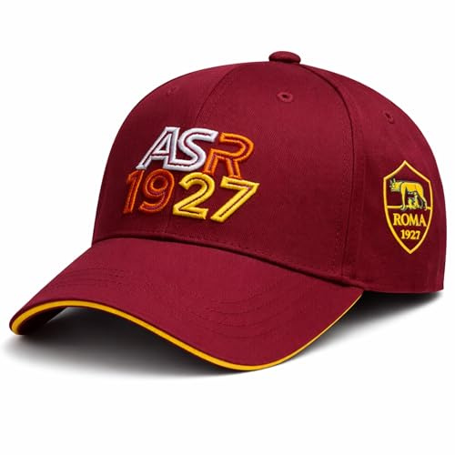 AS Roma Cappello Ufficiale Modello Baseball con Visiera Curva e Regolabile