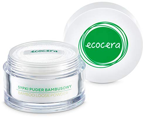 ECOCERA Loser Puder Bambus, Perfekt für Fettige Haut und Mischhaut, Hypoallergen Zart Transparent Hell 8g