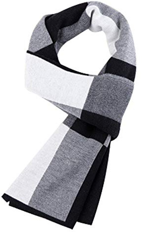 WANYING Winter Herbst Herren Strickschal 6% Wolle Gestrickter Schal Casual Business Gentleman - 180 * 30 cm Gestreift