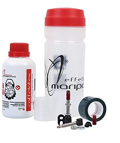 Caffélatex Plus S Tubeless-Kit (250 ml vorbeugend + Plus S-Felgenband + Ventile, für 2 Räder)