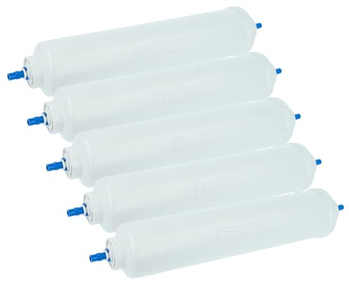 vhbw 5x vattenfilterpatron kompatibel med LG Electronics GS9166PVJV, GS9366AEAV, GS9366NSAZ, GS9366PZQVD kylskåp sida vid sida