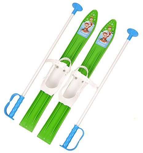 molti Children's Ski Ski with Binding with Poles, 5 Colours, 60 cm (Green)