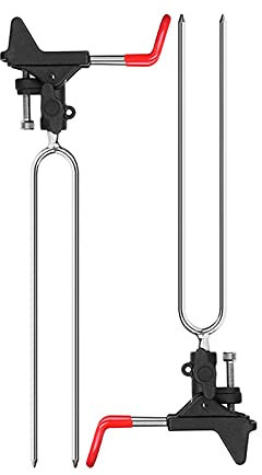 Tripode pesca Soporte de la varilla de pescar todo-metal insertada en la múltiple pistola universal de la pistola universal de doble propósito del mar de doble función Soporte para cañas de pescar