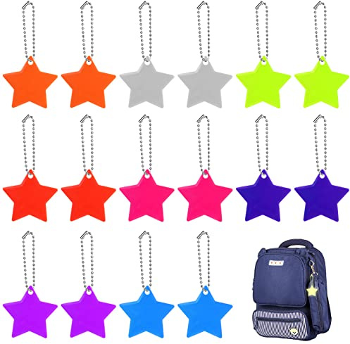 OSDUE Sicherheits Reflektor Anhänger, Kinder Reflektor Anhänger, Reflektierend Anhänger, für Schultasche Kleidung Rucksack Radfahren Gehen Laufen
