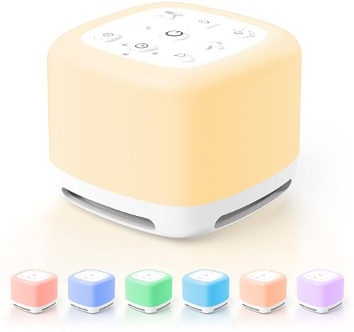 OQIMAX 3 IN 1 White Noise Machine mit Licht, [40 Klänge und 7 Nachtlicht ] Weißes Rauschen für Besseren Schlaf, Einschlafhilfe Kind mit Memory Funktion & Timer, Soundmaschine für Meditation, Yoga