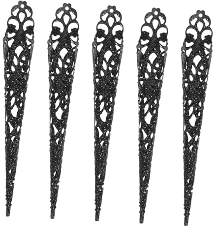 Mikinona 10 Piezas Garra De Dedo Garras De Metal Para Los Dedos Garras De Dedos De Metal Uñas Anillos Garra Garras De Halloween Uñas Postizas Gótico Falso Planchar La Bruja Adulto Hombre