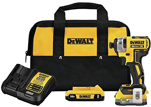 DEWALT - 20V Impact Driver, Cordless, 3 speeds, Battery and Charger Included (DCF845D1E1), Black