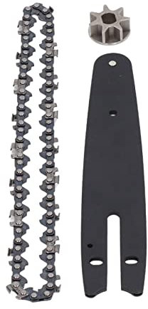 Fdit Ensemble de Chaîne de Tronçonneuse, Pignon de Plaque de Guidage électrique pour Tronçonneuse électrique en Acier 230 Mm pour Mini Valve de Dégagement d'air de 186 Mm 6 Pouces