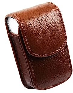 AGALUS Klappbares Lesebrillenetui, Gürtelbox, Vintage, Erste Schicht, PU-Brillenetui, Tragbares Leseglas-Aufbewahrungsbox-Etui,Farbe2