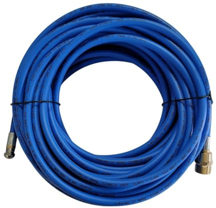 REINHOLD Rohrreinigungsschlauch blau passend für Kränzle in verschiedenen Längen Hochdruckreiniger M22x1,5 AG mit 4-fach RR-Düse 3 hinten und 1 vorn, Druck max 200 bar (10m)