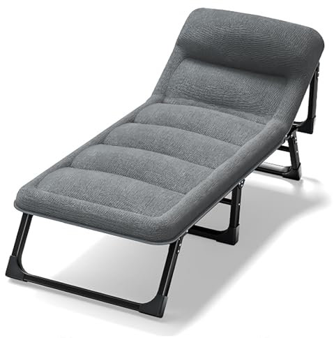 Klappbar Gästebett Mit Klappmatratze, Klappbett Reisebett Erwachsene Stabiler Metallbett Schlafsessel, Liegestuhl Einzelbett Campingbett Bettsofa Für Schlafzimmer, Belastung 200KG ( Size : 180x60x30cm
