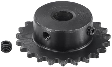 Kozelo Pignon de Rouleau de Type B - [23 Dents x 10mm ID] en Acier au Carbone avec 2 Vis de Fixation pour Fraiseuses et Perceuses ISO 04C | Pas de 1/4 Pouce, Chaîne #25