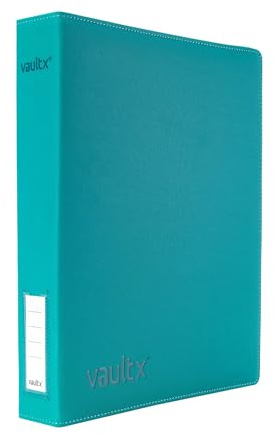 Vault X Classeur à Anneaux pour Cartes à Collectionner, Compatible avec Feuilles 9 Poches, 540 Cartes, Matériau Exo-Tec, Ouverture Facile, Classeur à Anneaux D, Sports, TCG (Sarcelle, Fin)