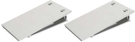 Tissting 2 Stück Bordsteinrampe, 10 x 20 cm 140Kg Tragkraft Silber Aluminiumlegierung Rollstuhlrampe Auffahrrampe Auffahrkeil Rampe Schwellenrampe für Rollstuhl, Rollator, Roller