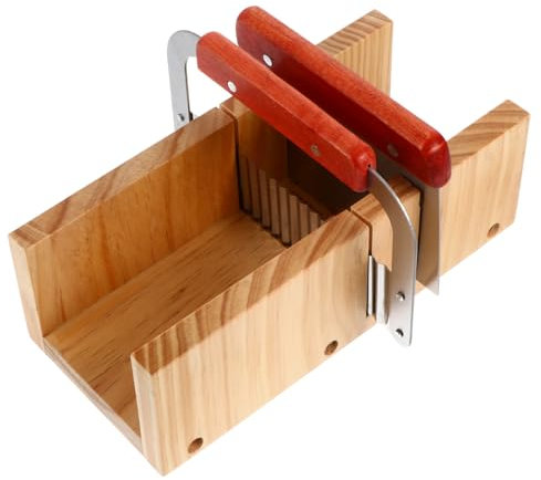 LALAFINA Holz Seifen Schneidewerkzeug Set Handgemachter Seifenschneider Mit Geradschneider Für Seifen- Kuchen Schokoladenschnitte Einfache Handhabung Für Präzise Ergebnisse
